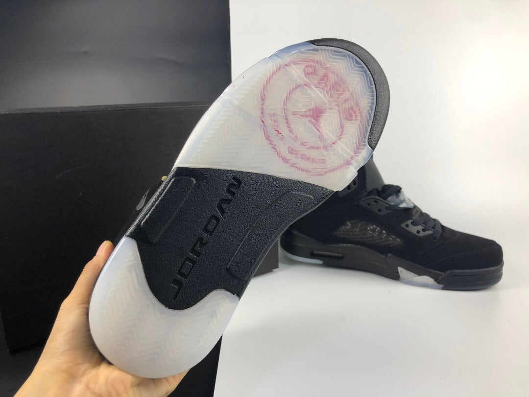 Outsole view showing translucent rubber sections and Jordan branding.