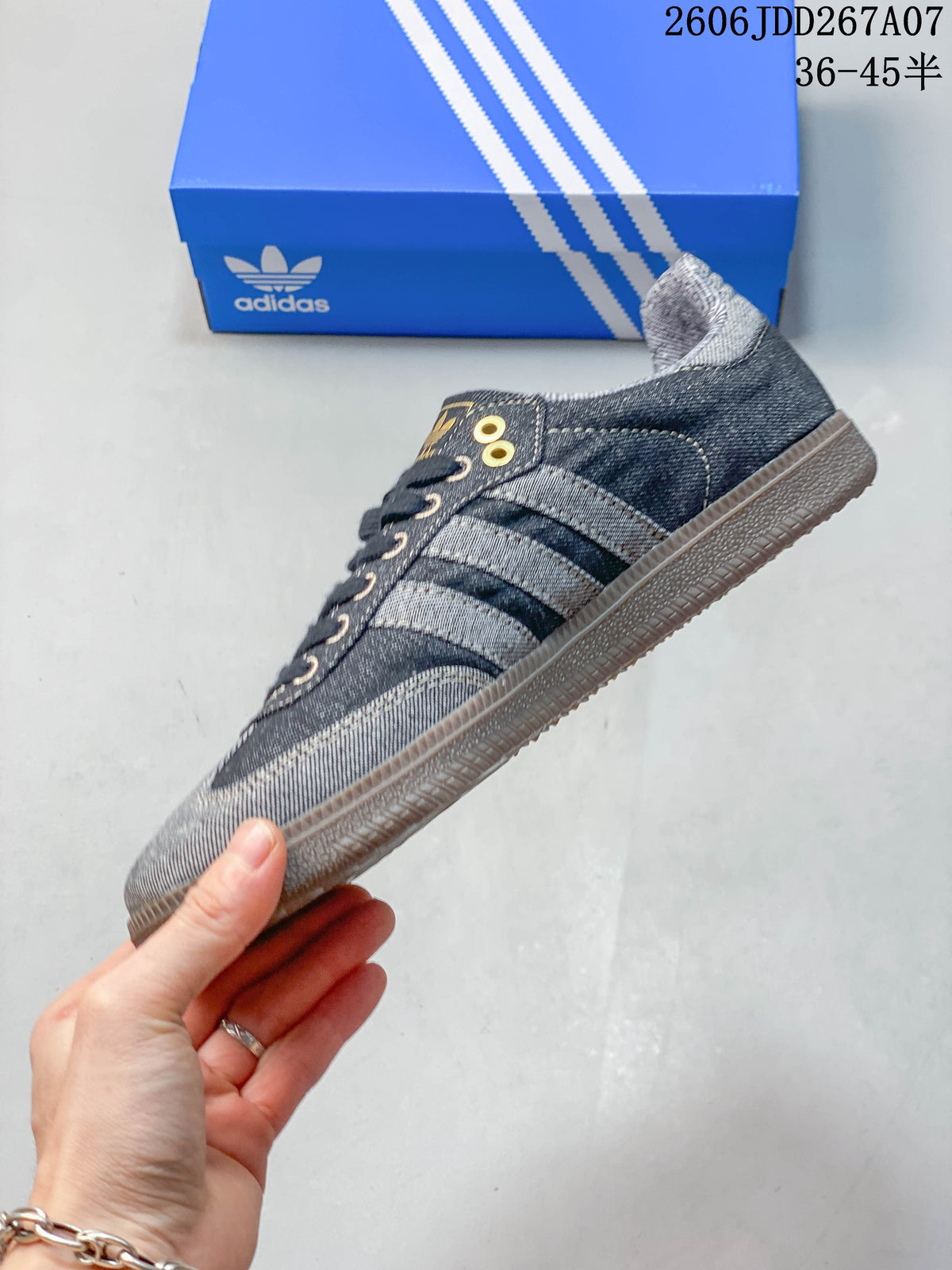 adidas Originals Samba Black Denim Low-Top Sneakers