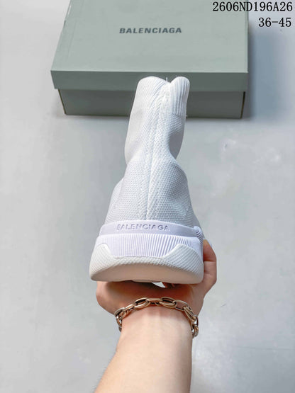 Balenciaga Sock-Style Sneakers in White