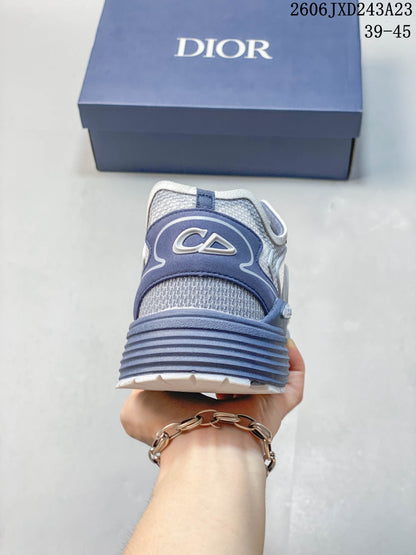 Dior B30 Countdown Low-Top Sneakers Gray Blue