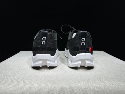 On Cloudsurfer Trail Black and White Trail Running Shoes