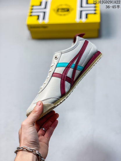 Onitsuka Tiger Mexico 66 Sneakers White Burgundy Turquoise
