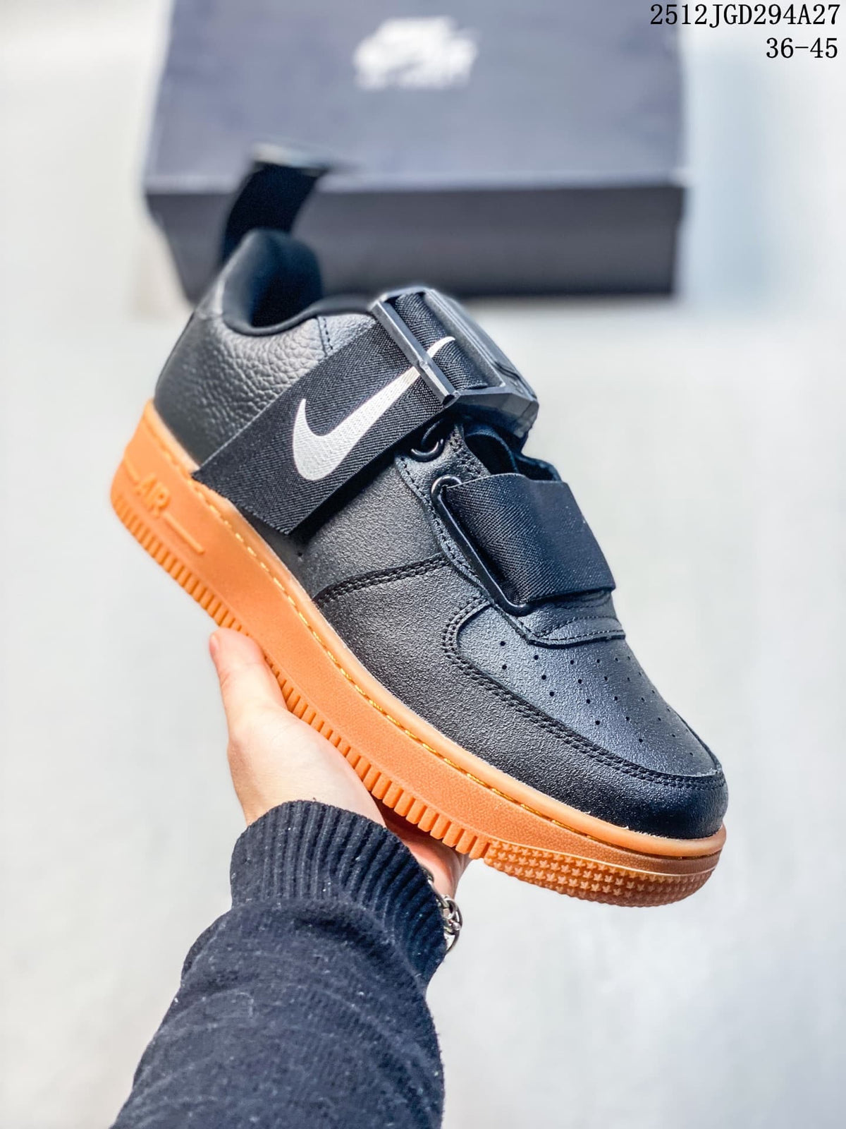 Nike Air Force 1 Utility BHM QS Low-Top Sneakers Black Orange