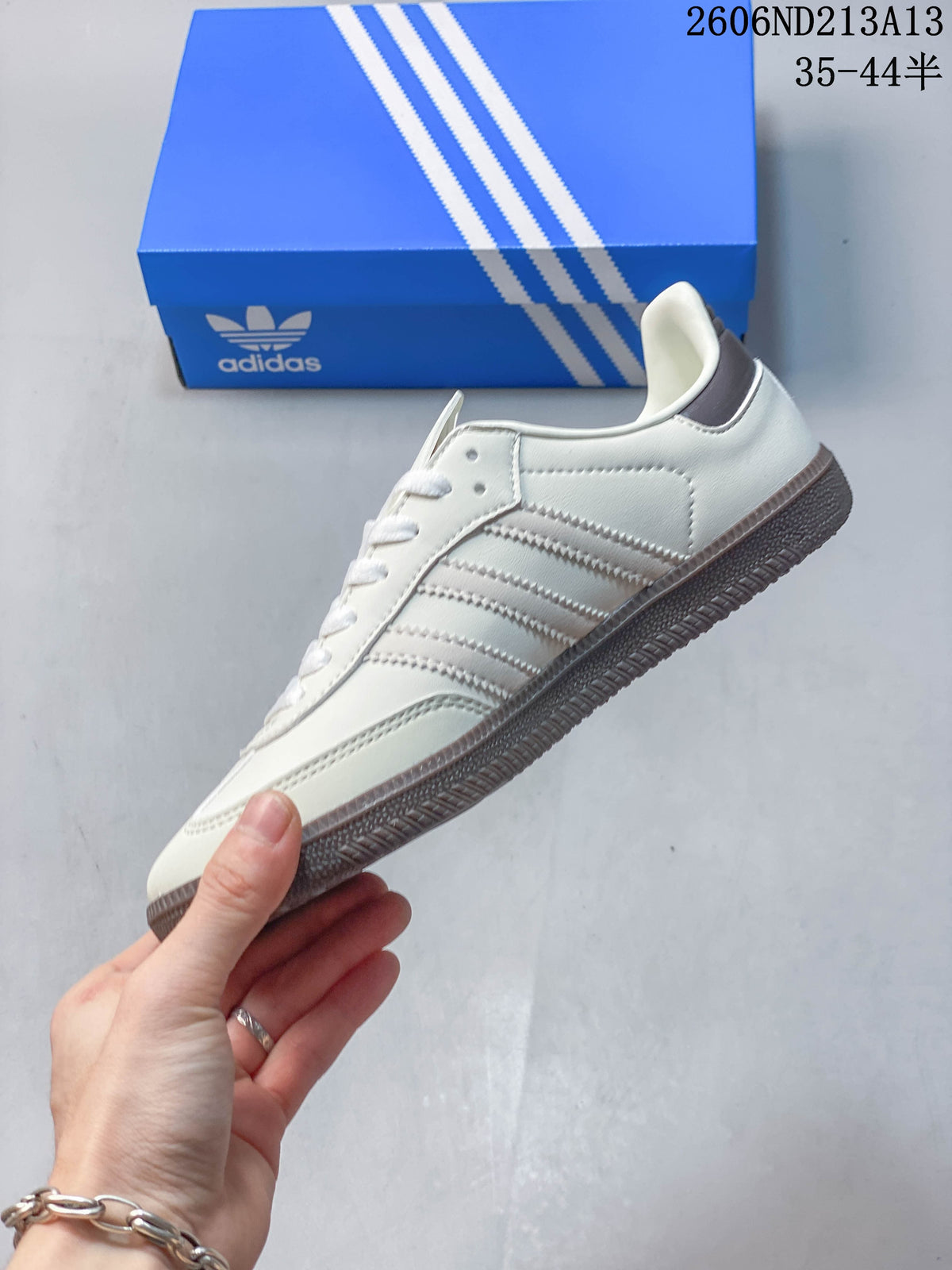 adidas Originals Samba OG Low-Top Sneakers, White and Grey