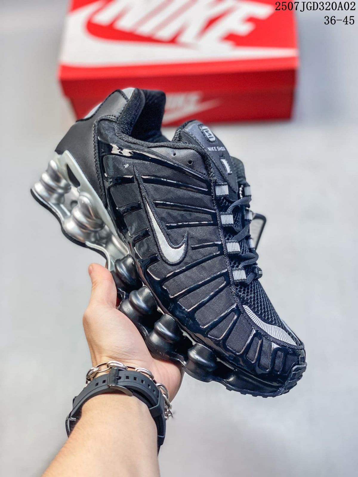 Nike Shox TL Sneakers Black and Silver