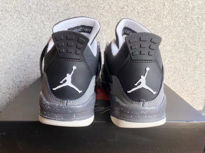 Jordan 4 Black Oreo Sneakers in Black, Grey and White