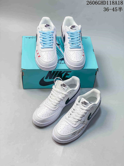 Nike Court Vision Low DIY White Custom Sneakers