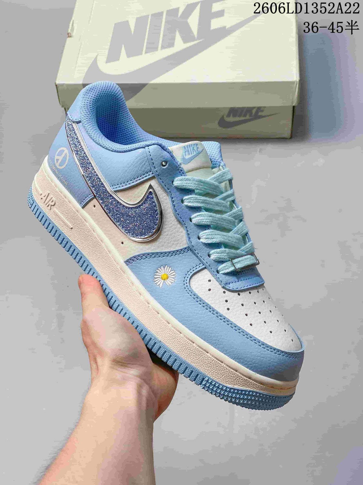 Nike Air Force 1 Low Daisy Swoosh Sneakers
