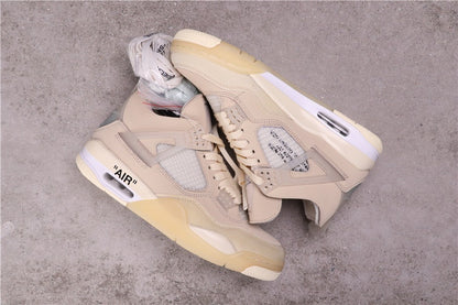 Top and side view of cream high-top sneakers showing translucent side panels, printed midsole details, and additional laces.