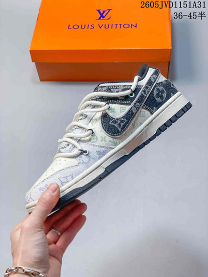 Nike SB Dunk Low Louis Vuitton Pattern Sneakers