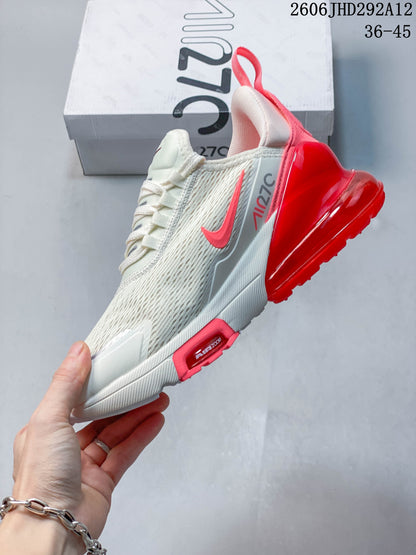 Nike Air Max 270 White and Red Sneakers