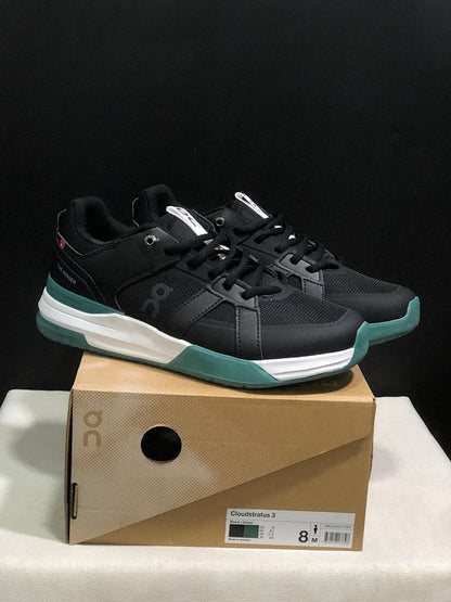 On The Roger Clubhouse Pro Black Green Sneakers