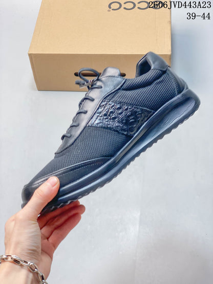 ECCO Men’s Navy Mesh Lace-Up Casual Sneakers