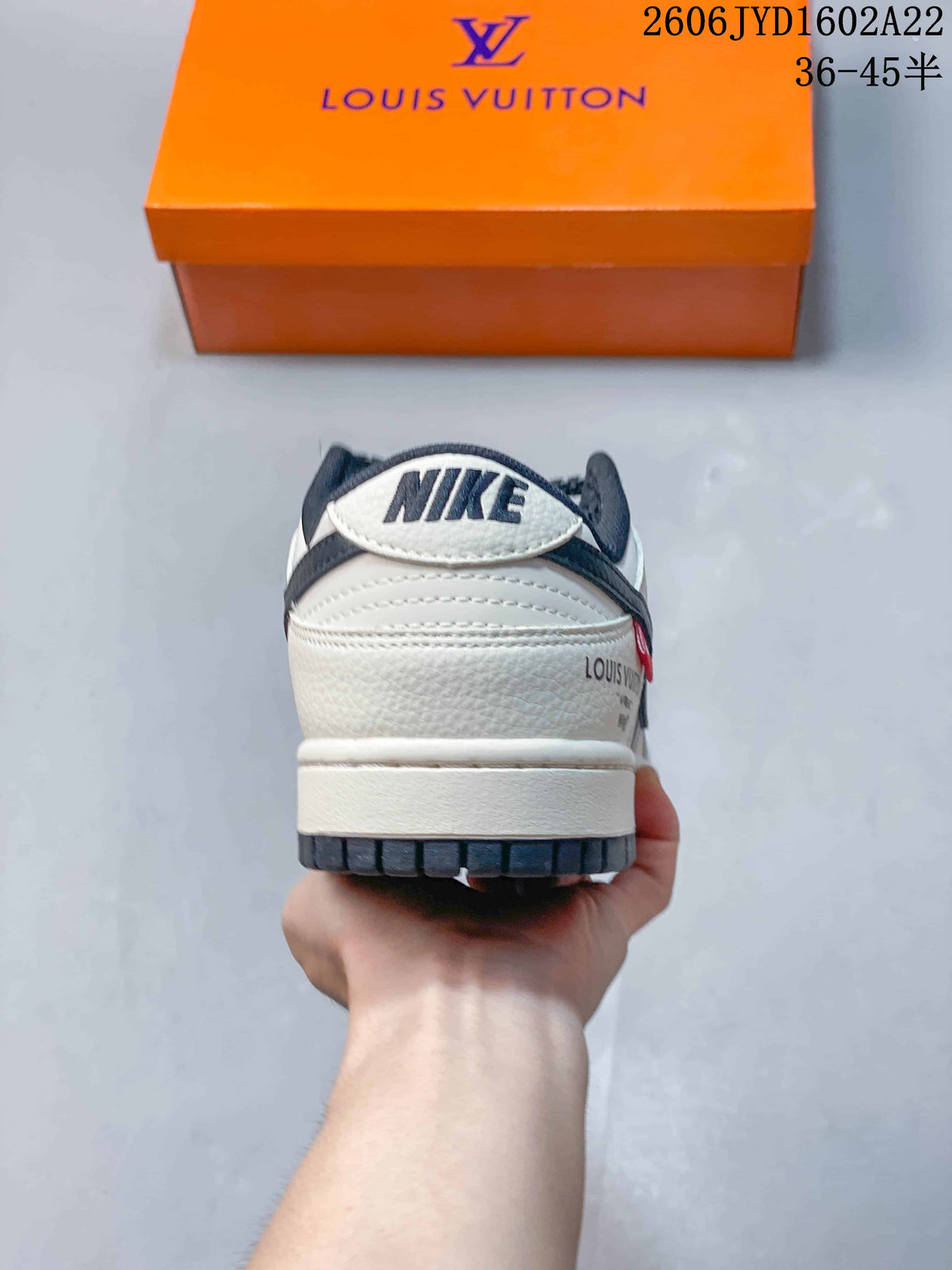 Nike SB Dunk Low White Navy Pattern Sneakers