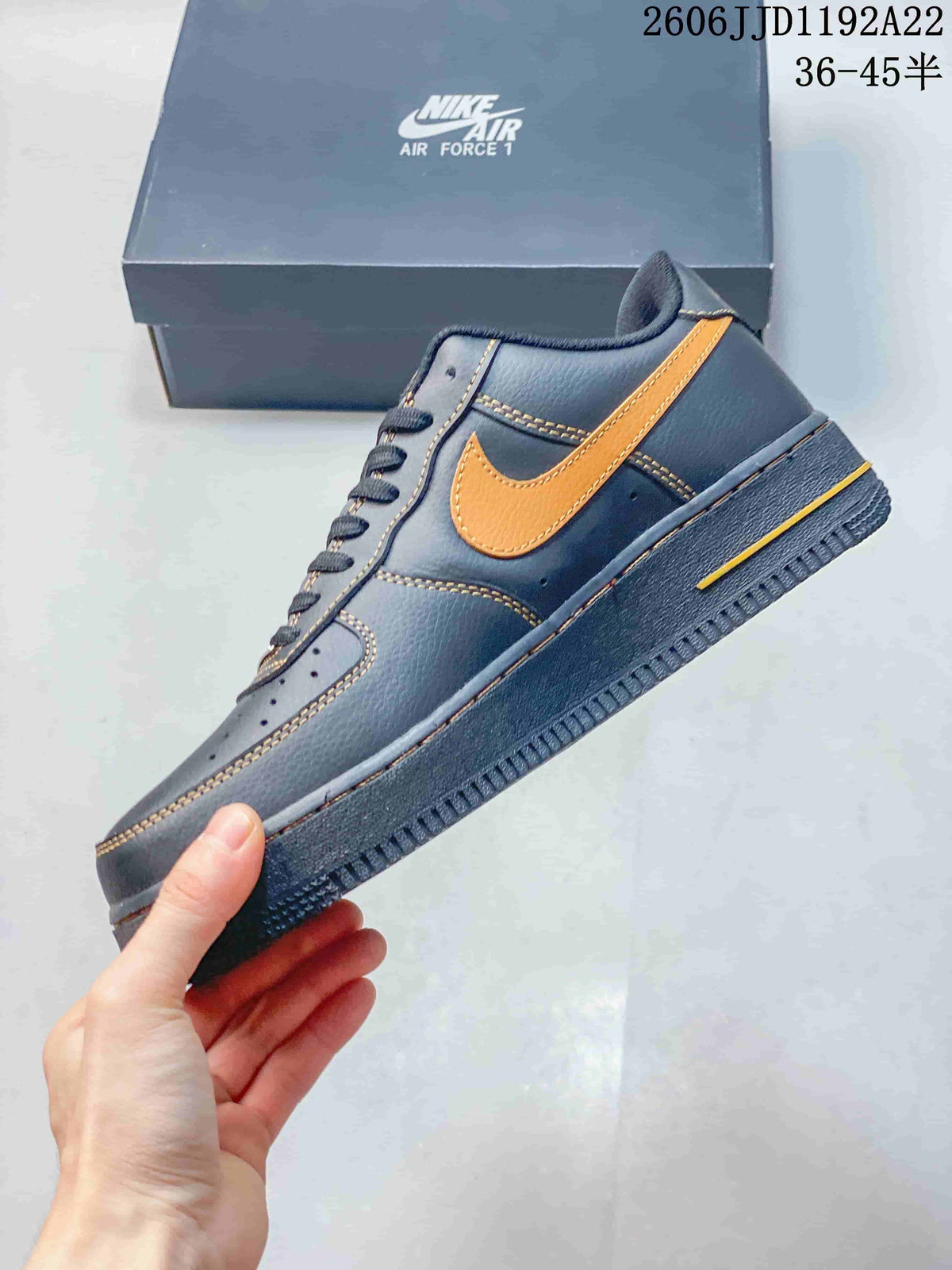 Nike Air Force 1 ’07 Low Blue and Orange Sneakers