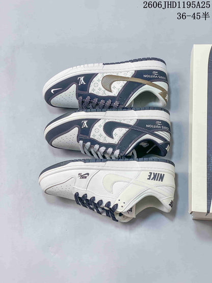 Nike Dunk Low x Louis Vuitton Print-Panel Sneakers