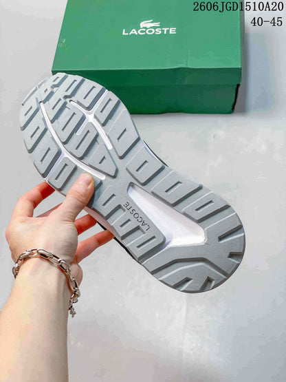 Lacoste 611140ASEQQ Grey and Navy Low-Top Sneakers
