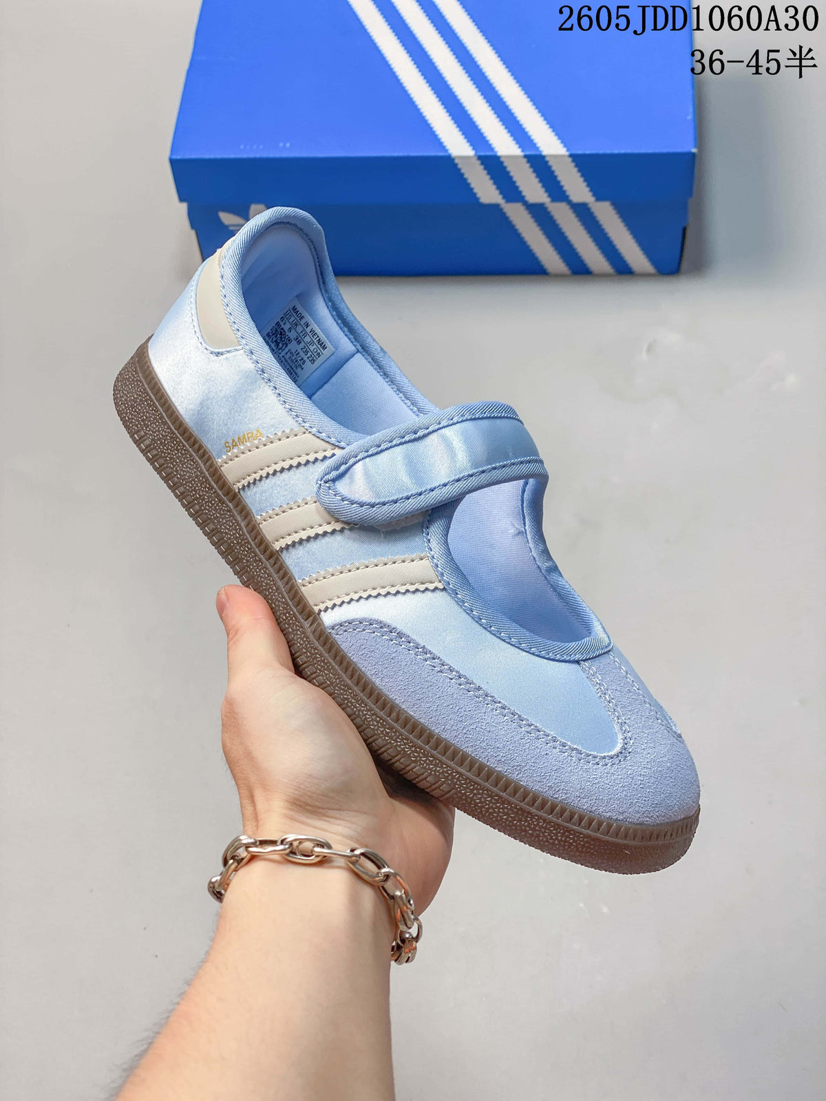 Adidas Samba Jane Blue Mary Jane Sneakers
