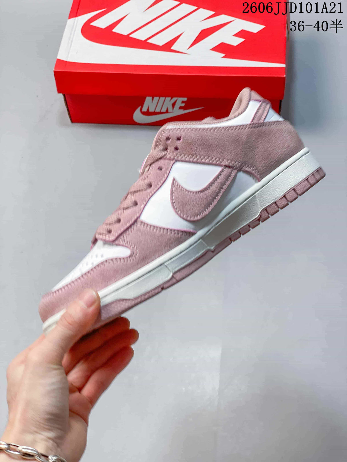 Nike Dunk Low SB Pink and White Low-Top Sneakers