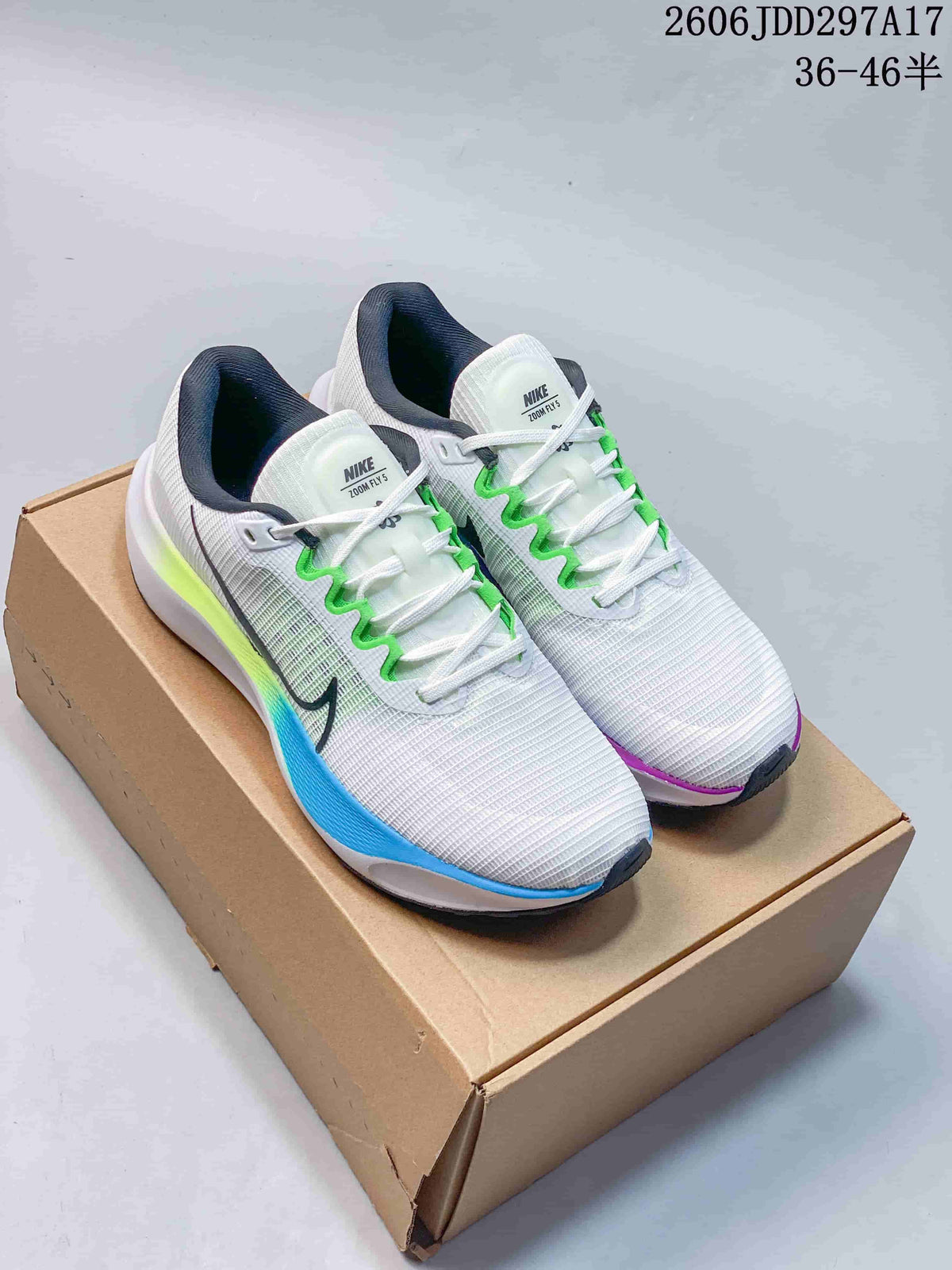 Nike Zoom Fly 5 Running Shoes White Blue Green