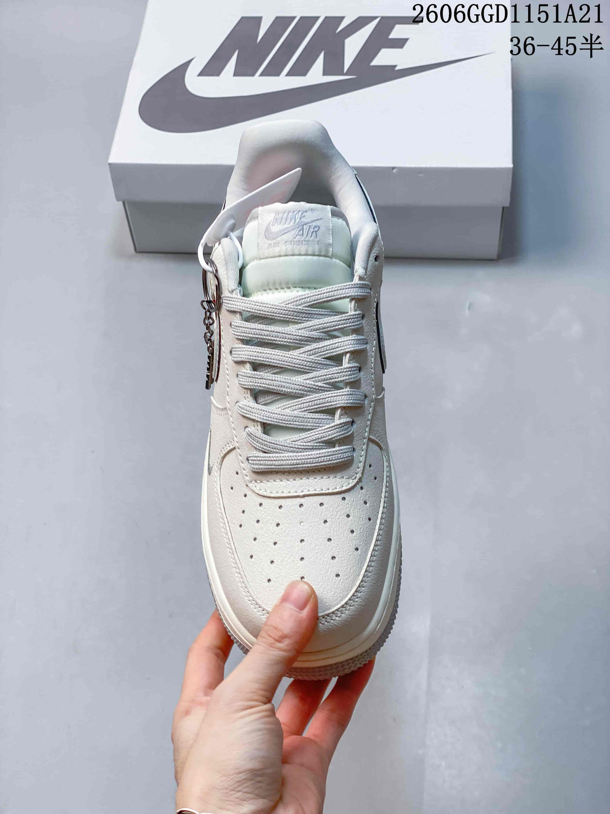 Nike Air Force 1 Low Sneakers, Cream and Ice Blue
