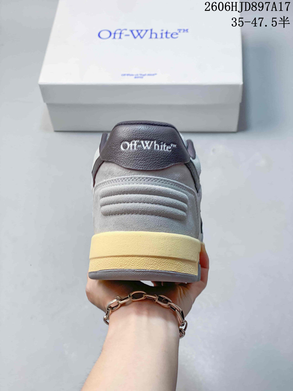 Off-White Low-Top Sneakers in White and Grey