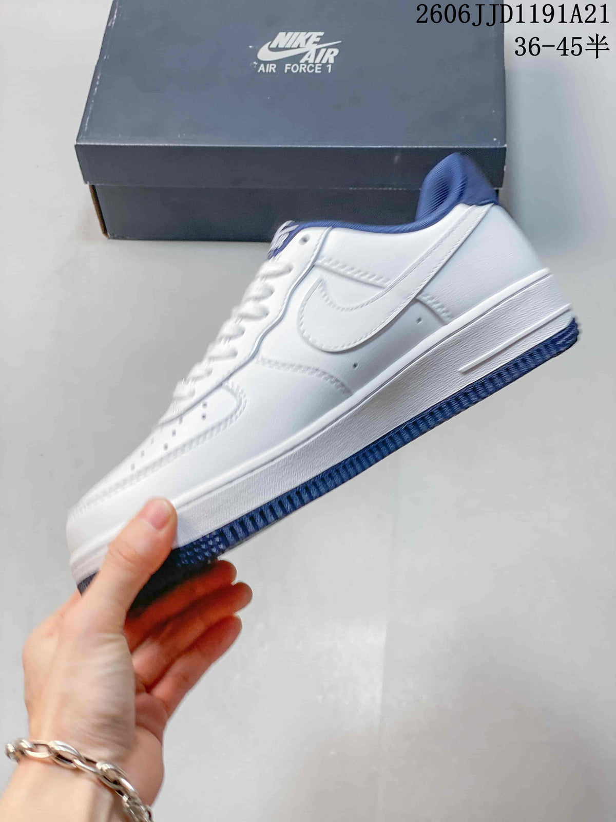 Nike Air Force 1 Low White and Blue Sneakers