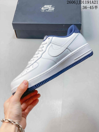 Nike Air Force 1 Low White and Blue Sneakers