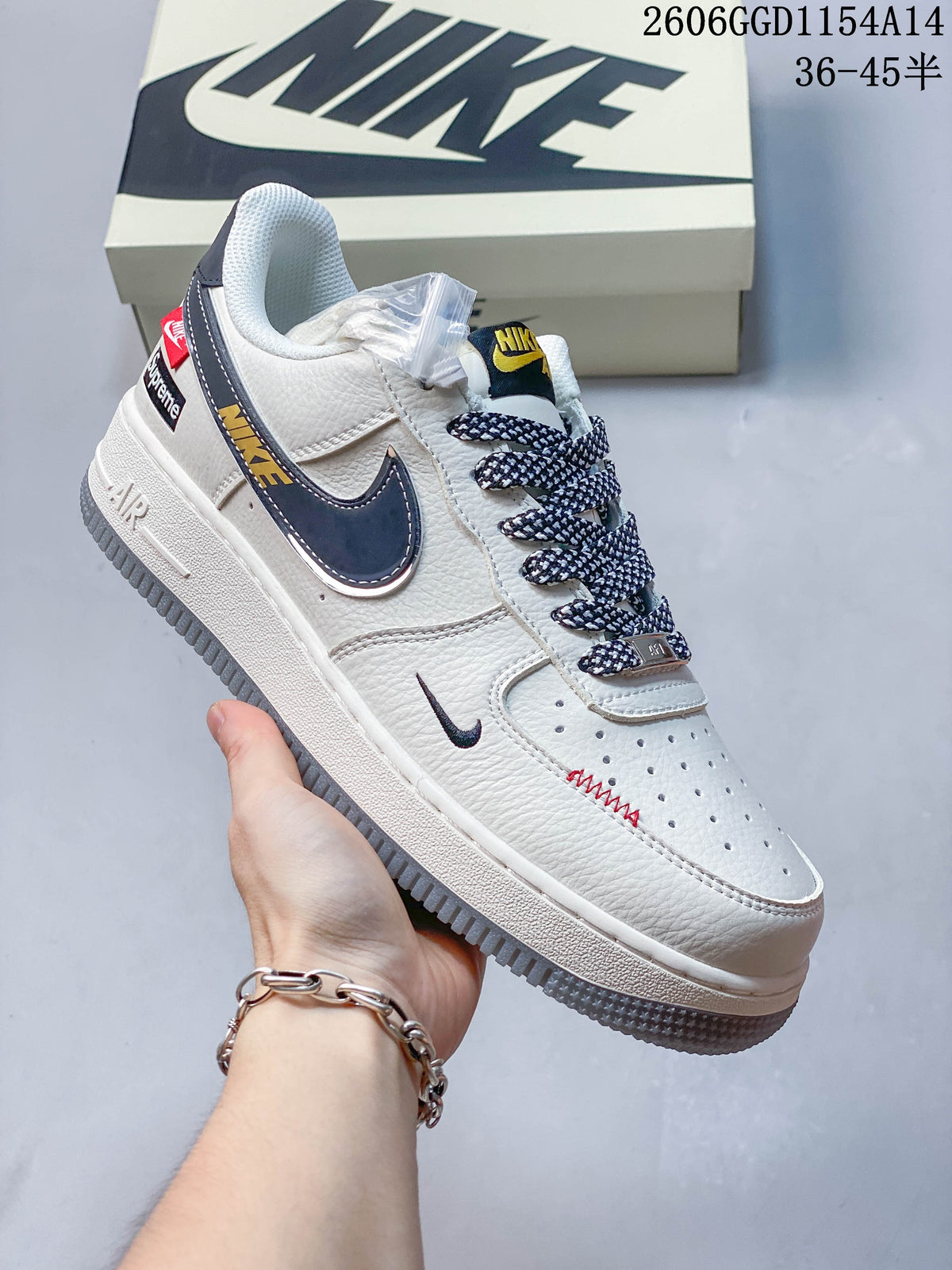Nike Air Force 1 Low White and Navy Sneakers