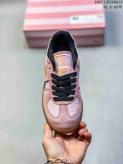 Puma Palermo Pink Suede-Style Low-Top Sneakers
