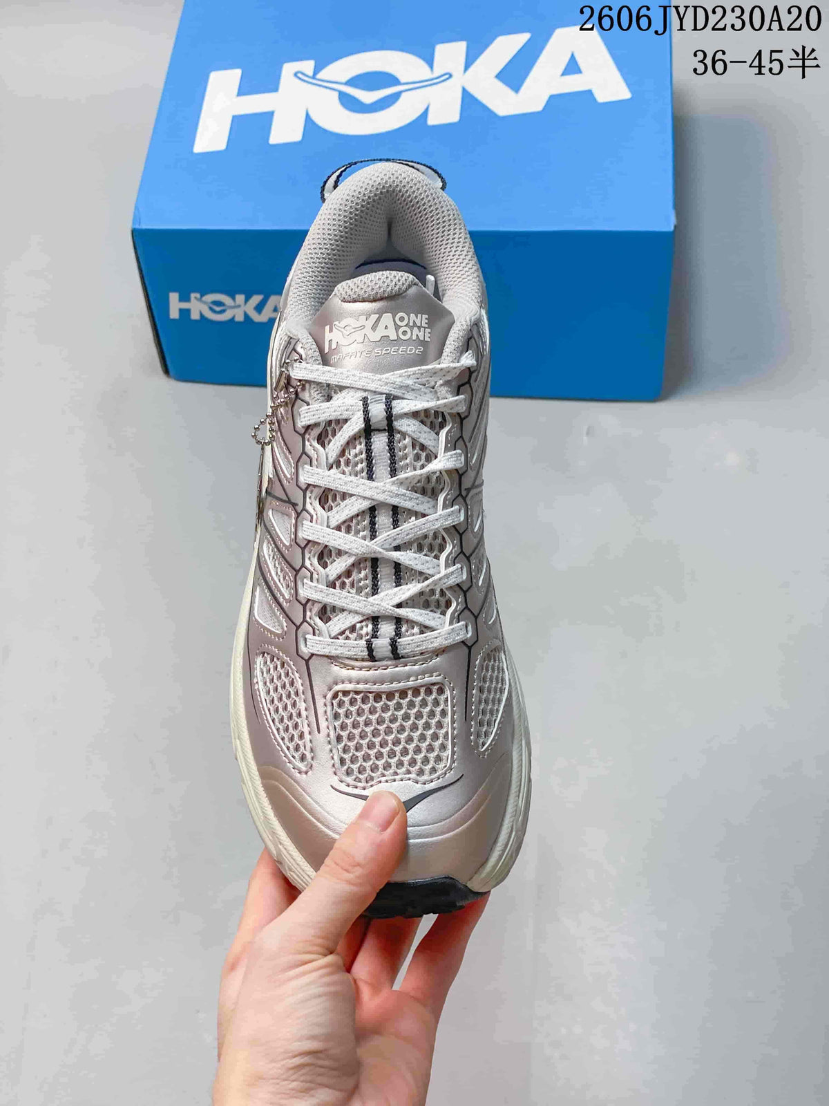 Hoka One One Trail Running Shoes Silver Mesh