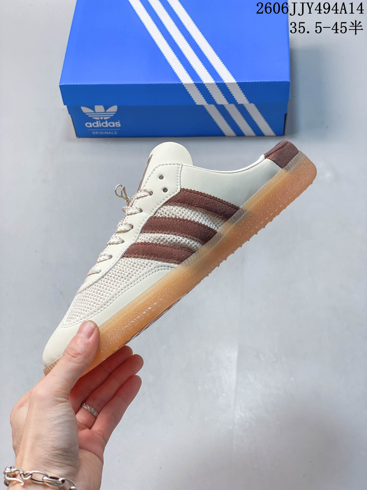 adidas Samba Mule Sneakers Cream Brown Gum Sole