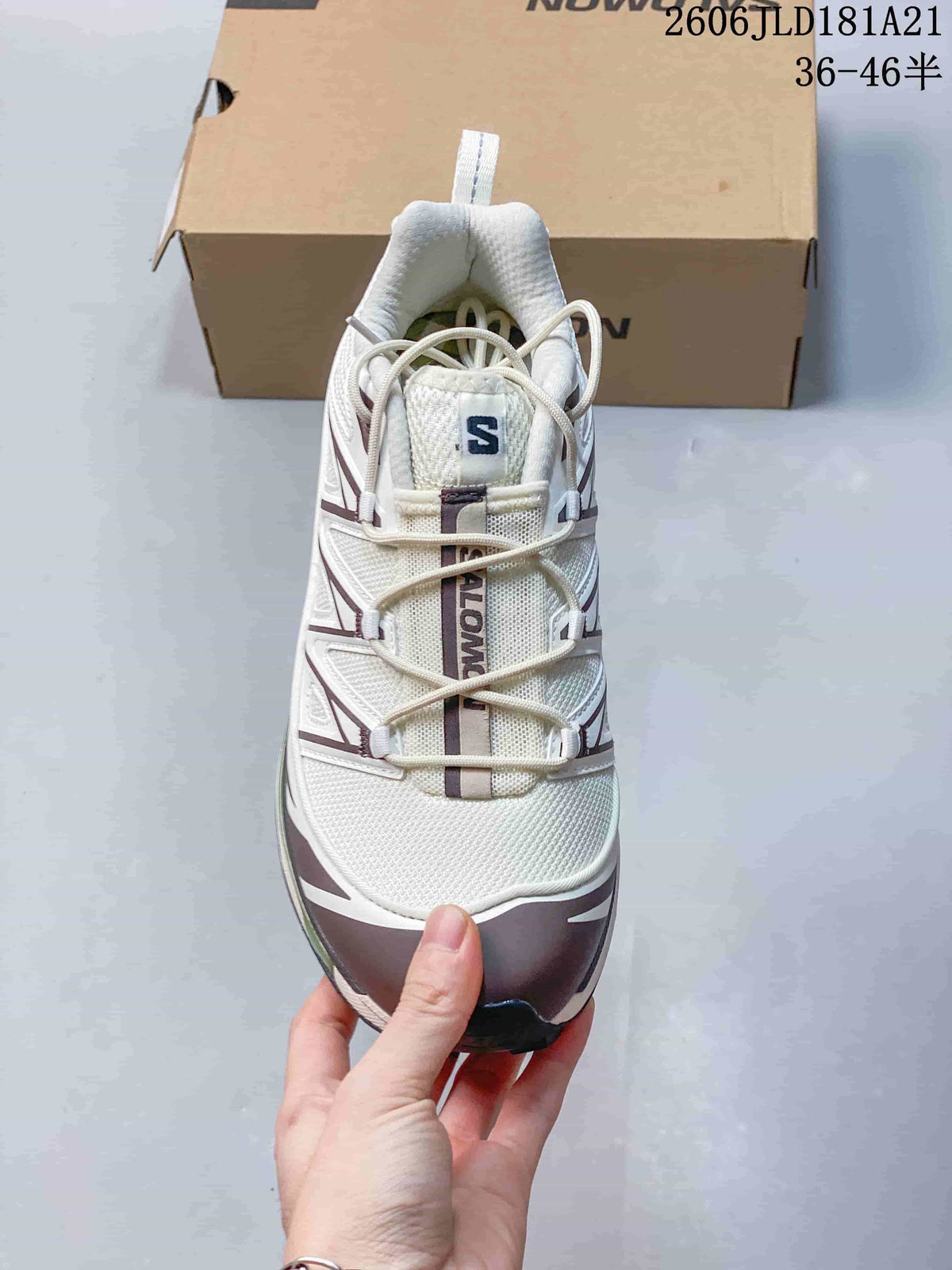 Salomon XT-6 Expanse Sneakers in White and Green