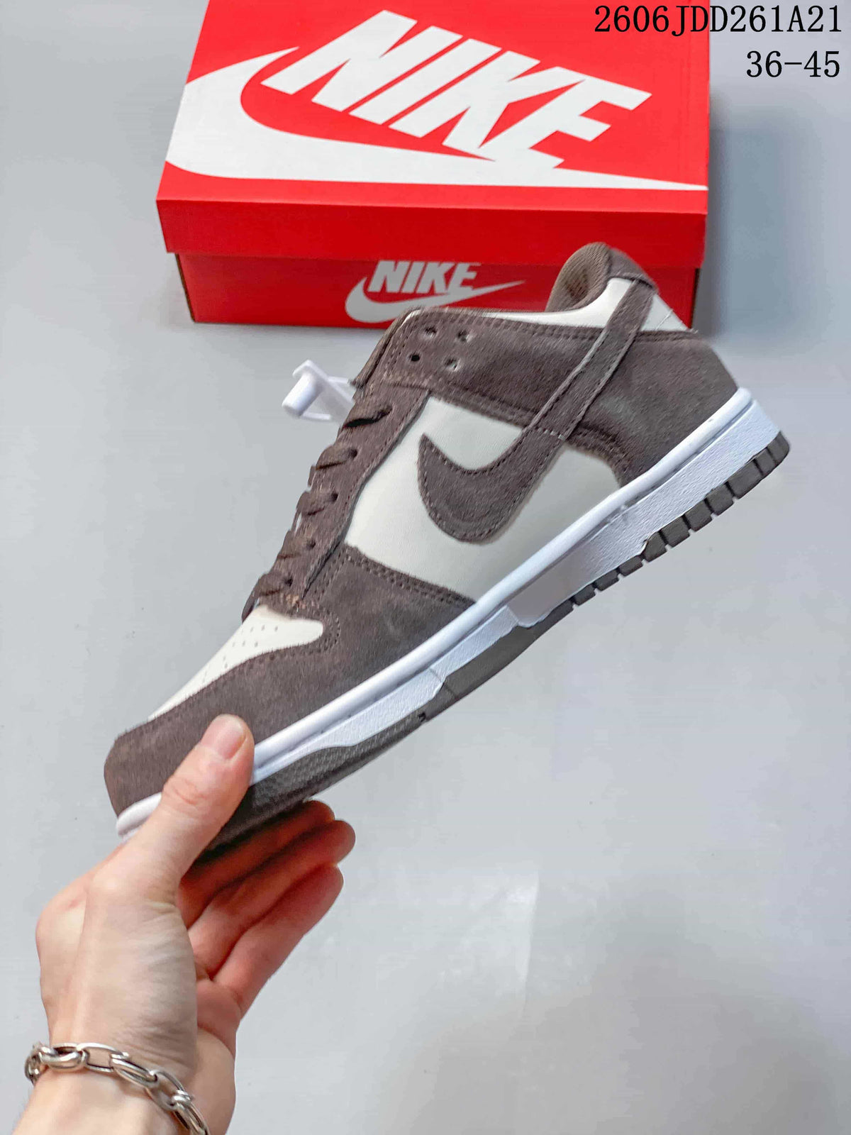 Nike Dunk Low Sneakers in Taupe and White