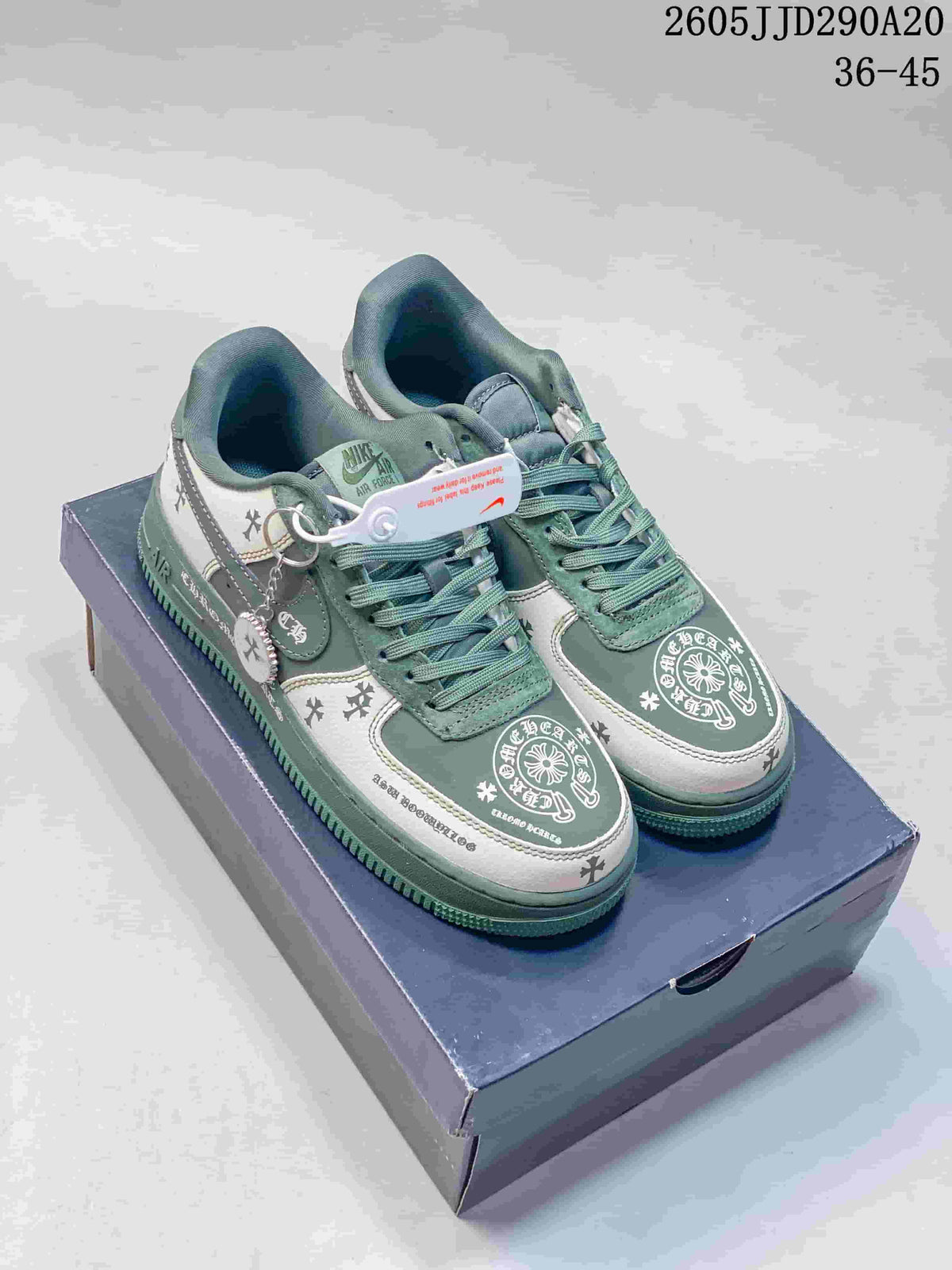 Nike Air Force 1 Low Sneakers in Sage Green and White