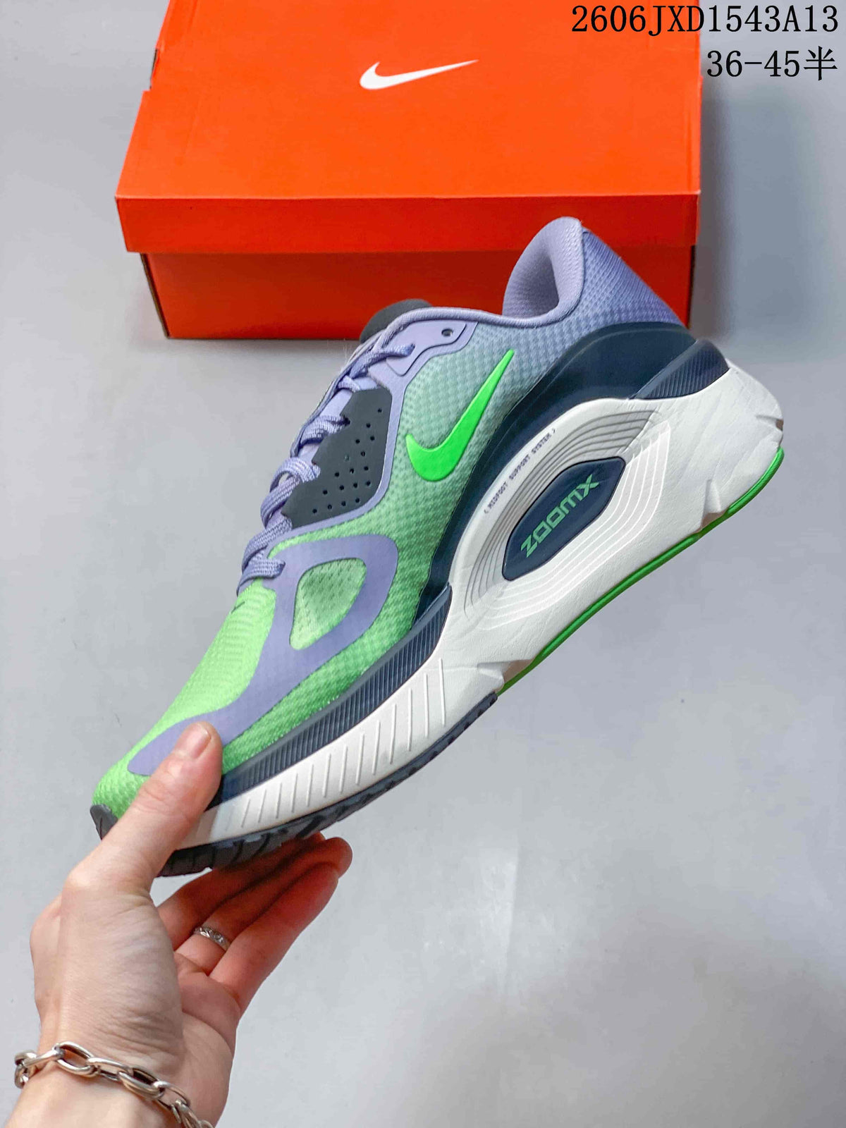 Nike Structure Plus Running Shoes, Green and Lavender