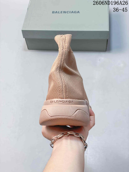 Balenciaga Sock-Style Sneakers in Blush Beige