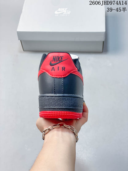Nike Air Force 1 Low Dark Navy and Red Sneakers