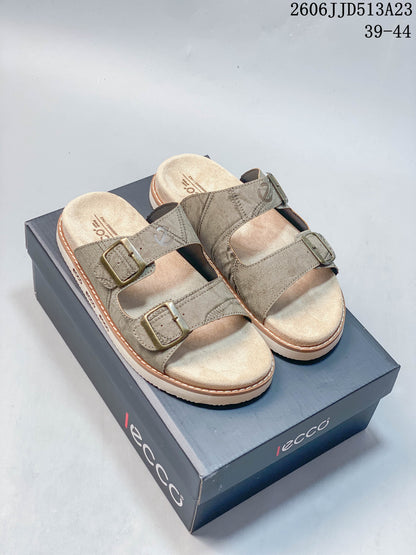 ECCO Two-Strap Slide Sandals