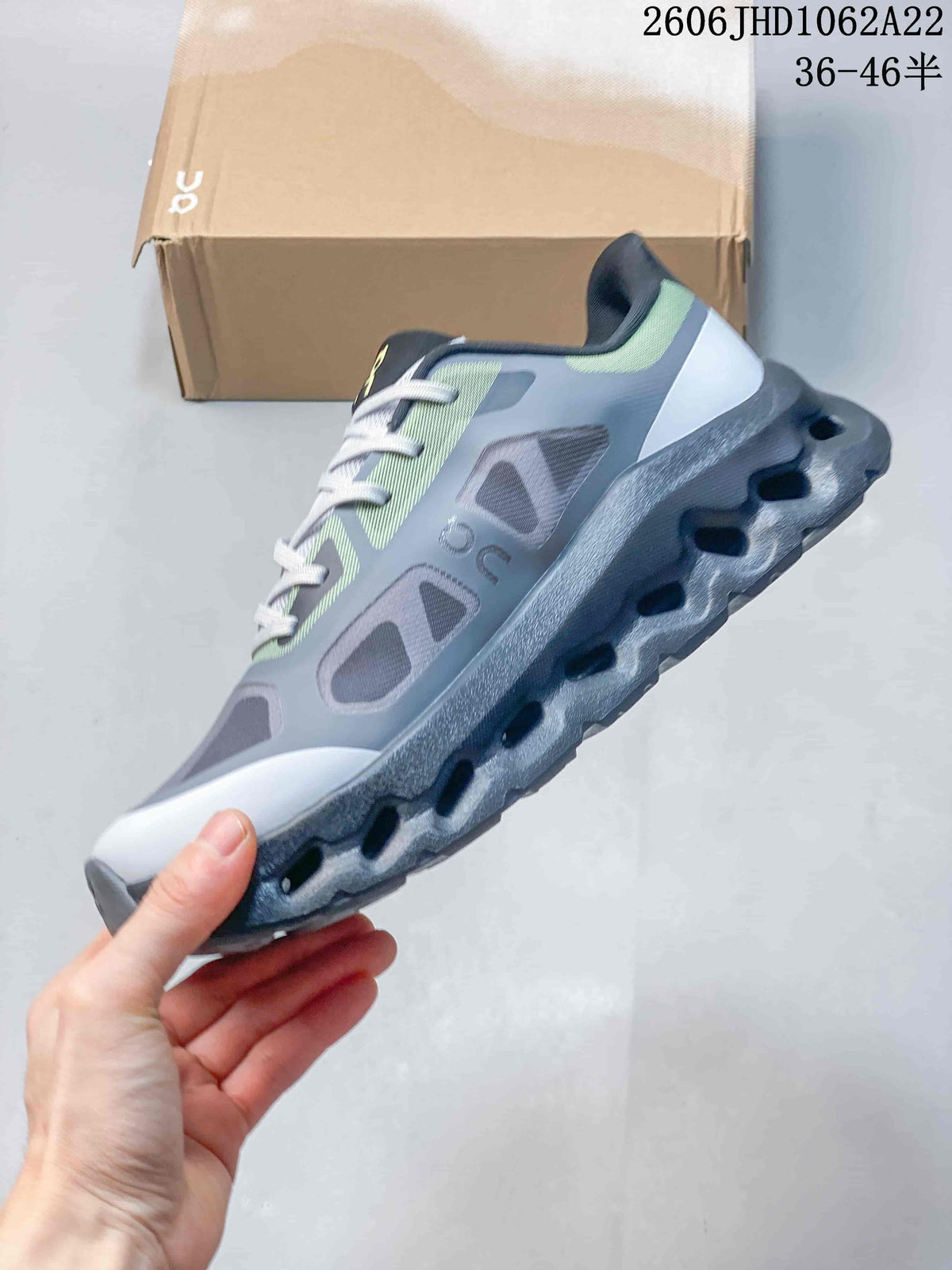 On Cloudtilt Remix Sneakers in Gray and Lime