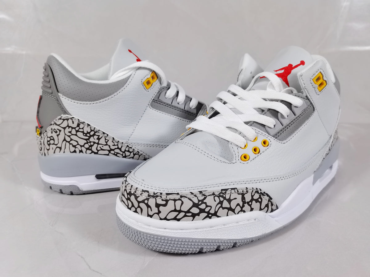 Jordan Air Jordan 3 Retro White Grey Orange Sneakers