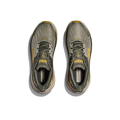 HOKA Trail Running Shoes in Olive and Gold