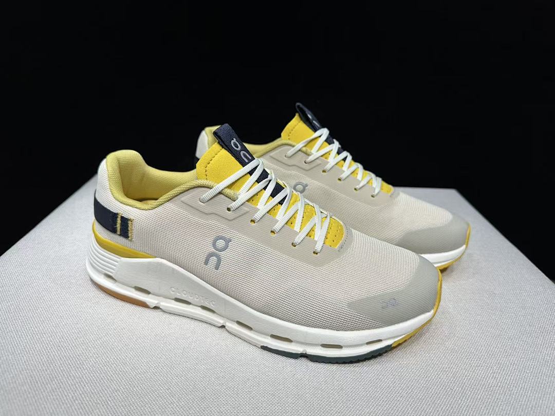 On Cloudnova Form 2 Sneakers in Beige and Yellow