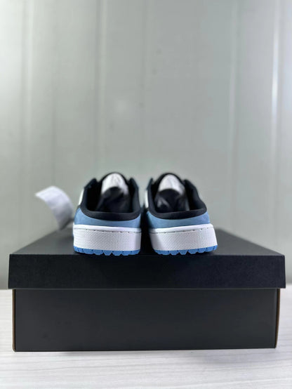 Rear view showing the open-heel construction and padded black collar.