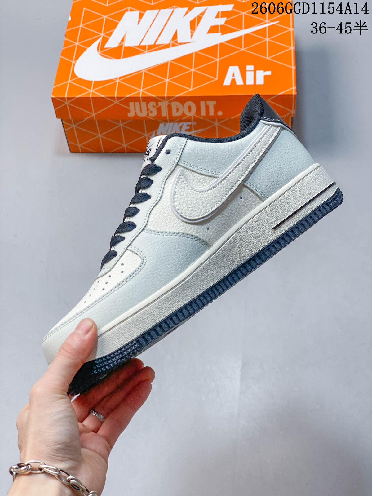 Nike Air Force 1 Low Cream and Navy Sneakers