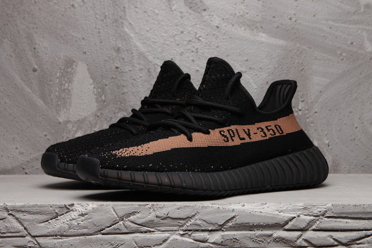 Yeezy Boost 350 V2 Black and Tan Sneakers