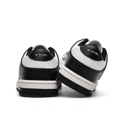 AIVIIRI MFS003-004 Black and White Low-Top Sneakers