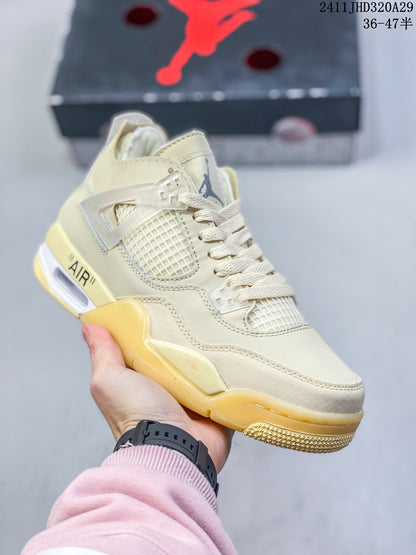 Air Jordan 4 Retro OG Cream Mid-Top Sneakers