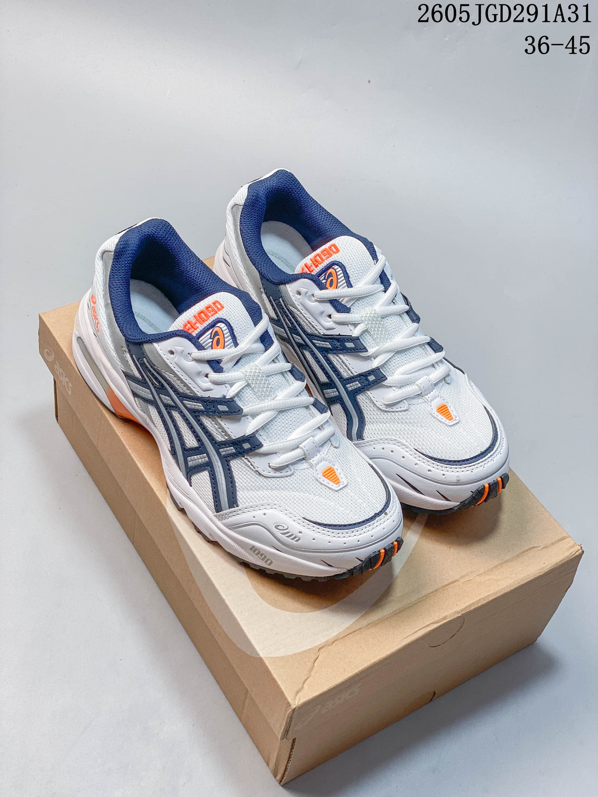 ASICS GEL-2605 White and Navy Sneakers