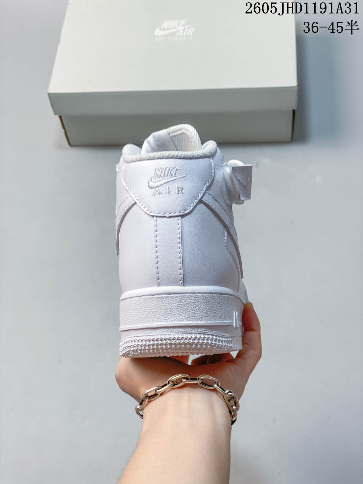 Nike Air Force 1 High-Top Sneakers, White